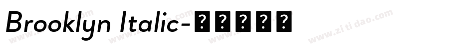 Brooklyn Italic字体转换
